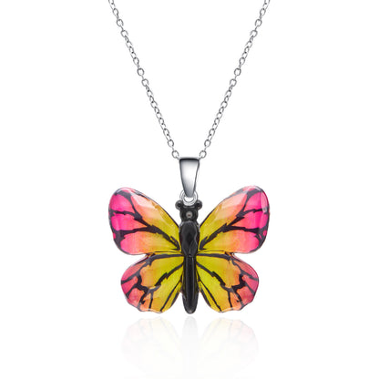 Collana farfalla retrò multicolore