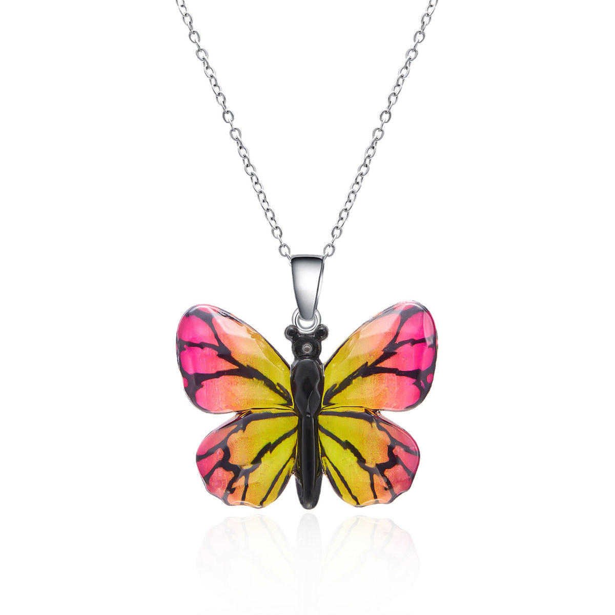 Collana farfalla retrò multicolore