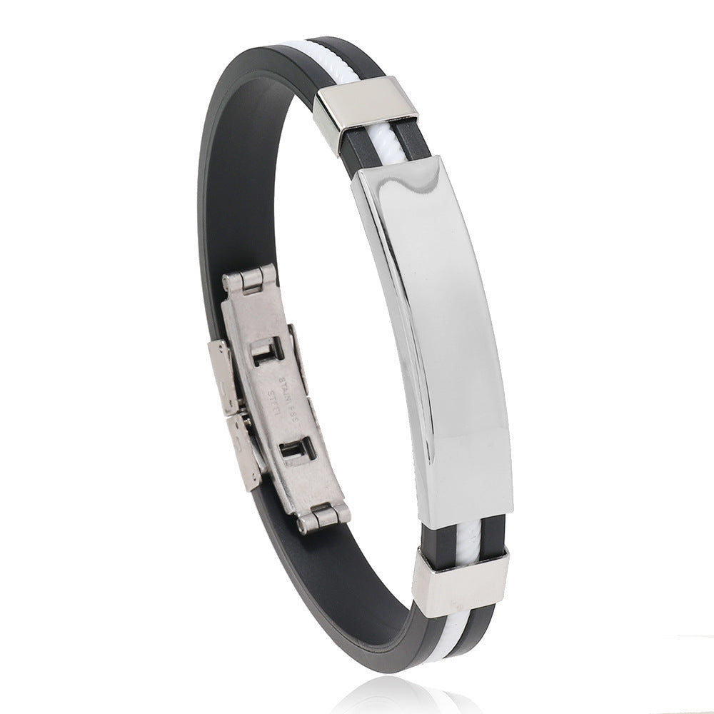 Bracciale titanio silicone