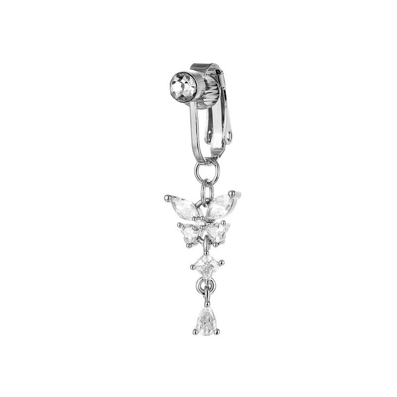 Piercing finto con farfalla