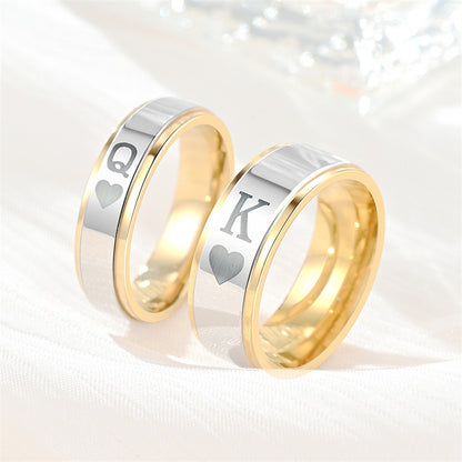 Anello coppia titanio acciaio