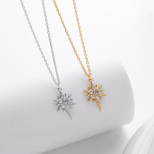 Collana Stella a 8 punte argento