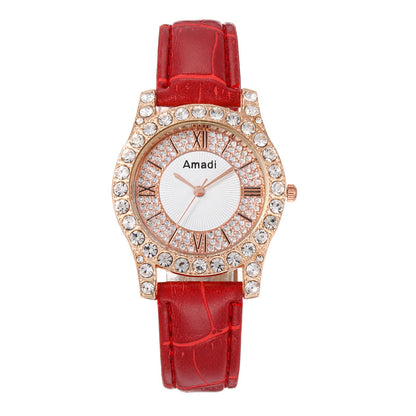 Orologio da donna con diamanti e numeri romani
