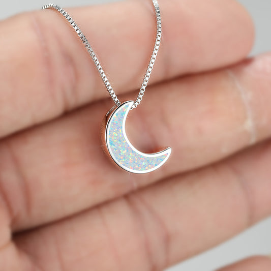 Collana opale luna semplice