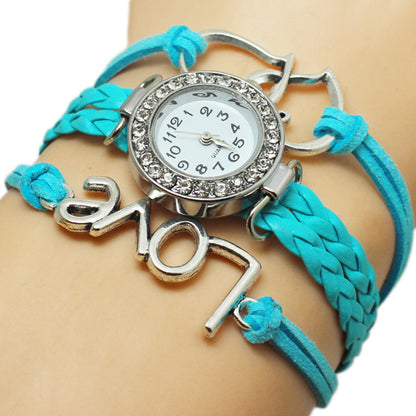 Bracciale cuore doppio intrecciato