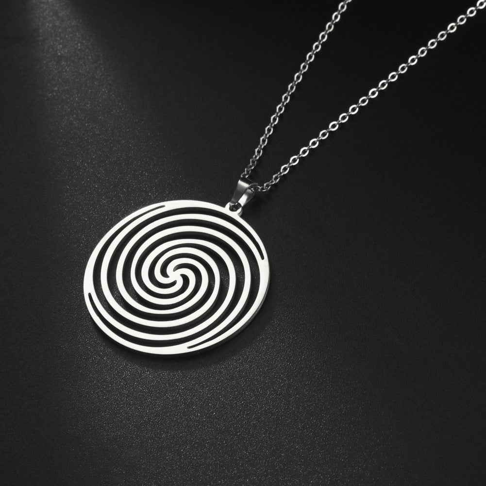 Collana ciondolo titanio vortice