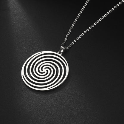 Collana ciondolo titanio vortice