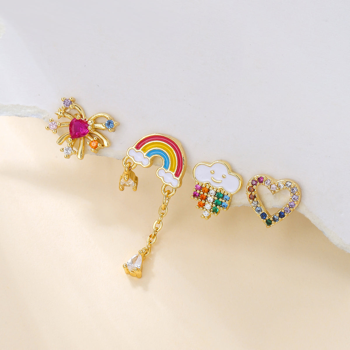 Orecchini arcobaleno amore