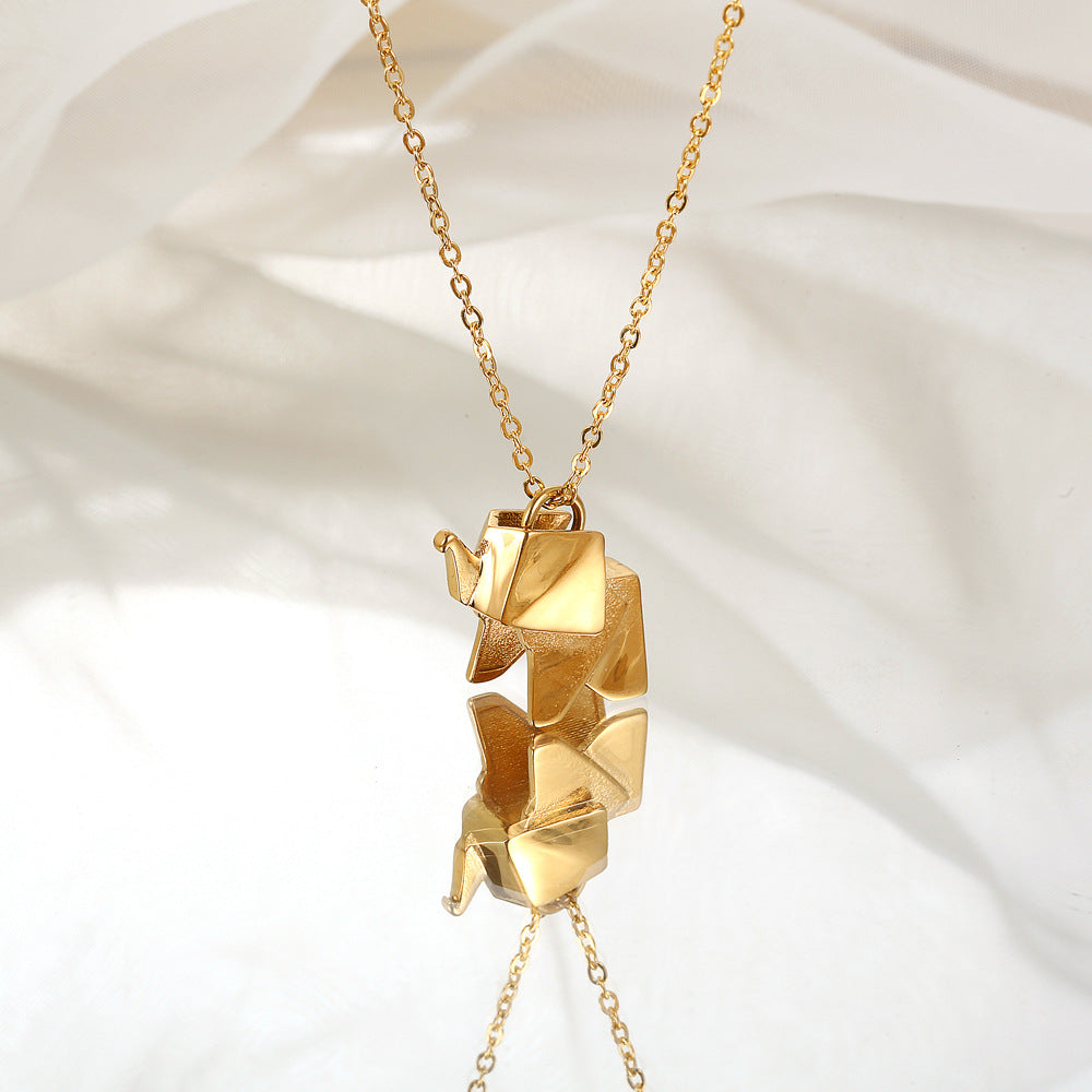 Collana elefante origami
