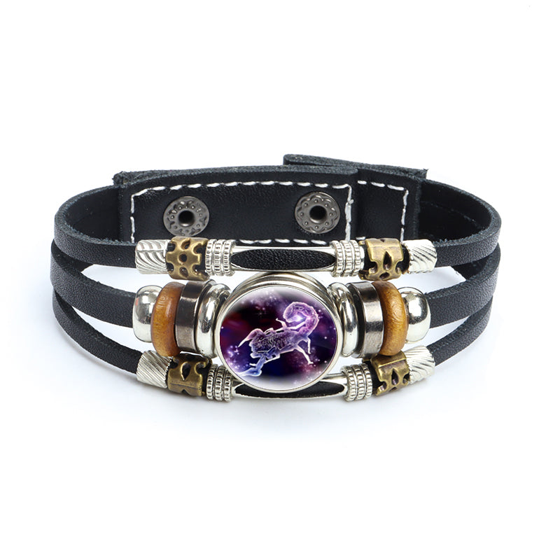 Bracciale perle di legno zodiaco