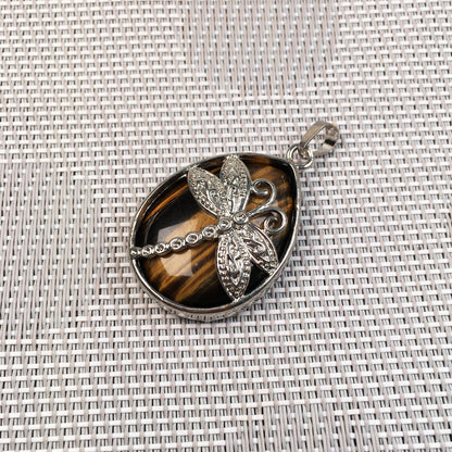 Collana libellula cristalli e gocce