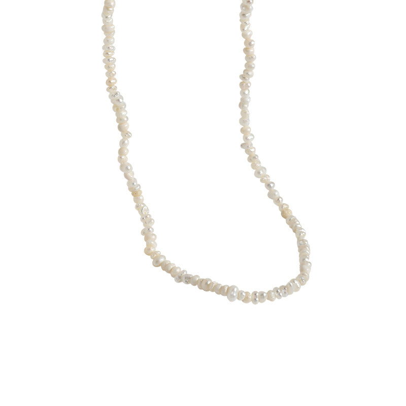 Collana perle barocche acqua dolce irregolari in argento 925