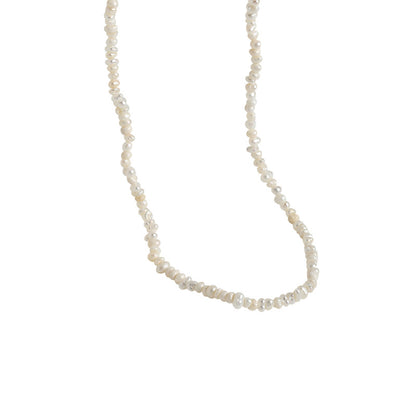 Collana perle barocche acqua dolce irregolari in argento 925