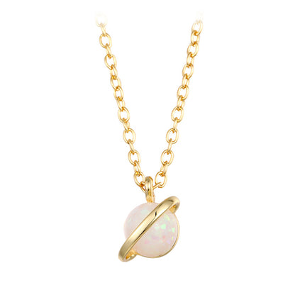 Collana opale pendente pianeta