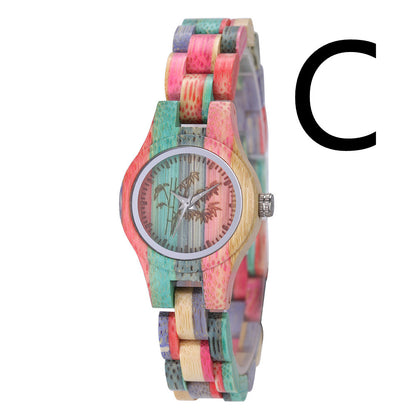 Orologio donna in bambù