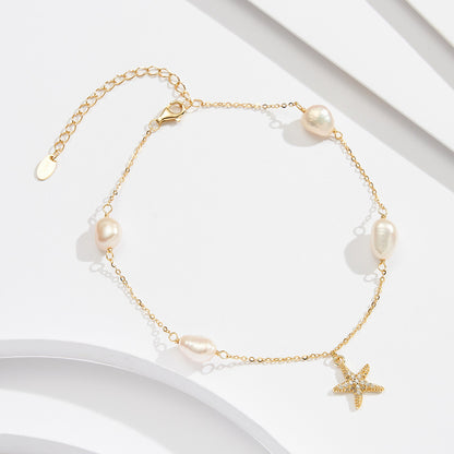 Cavigliera stella perla