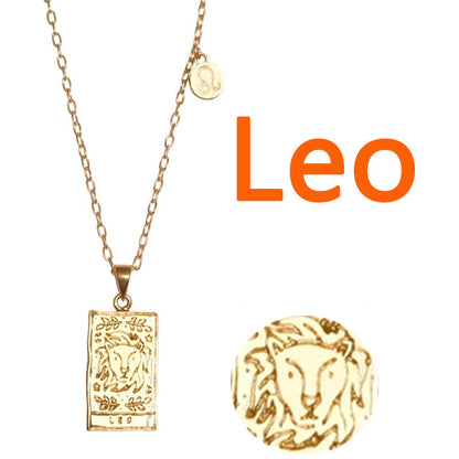 Collana zodiacale con targhetta
