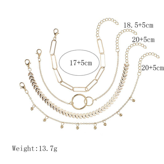 Bracciale catena geometrica