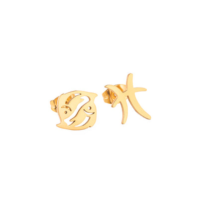 Orecchini asimmetrici zodiacali