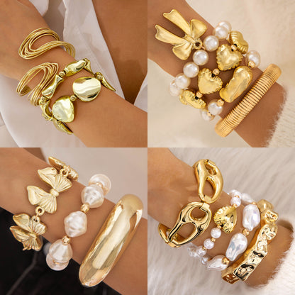 Bracciale geometrico multistrato
