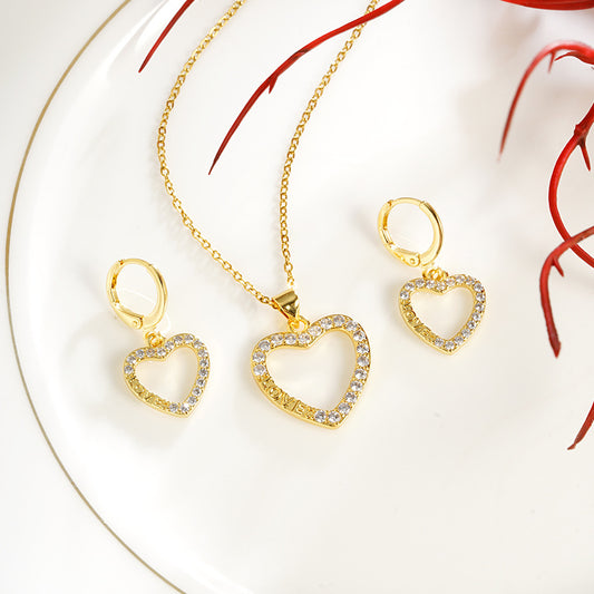 Set collana orecchini cuore