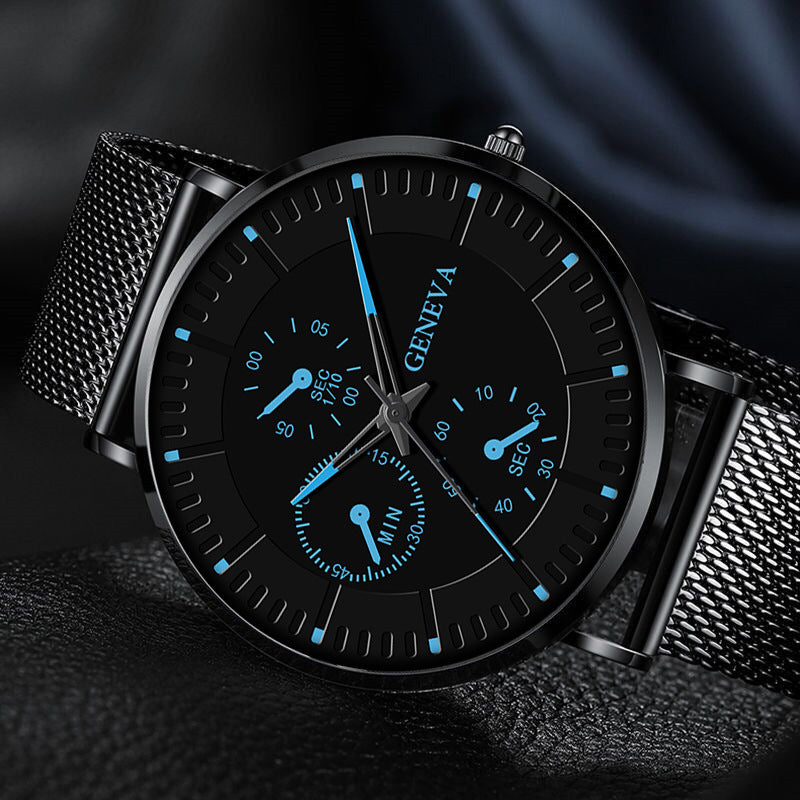 Orologio con cinturino mesh da uomo