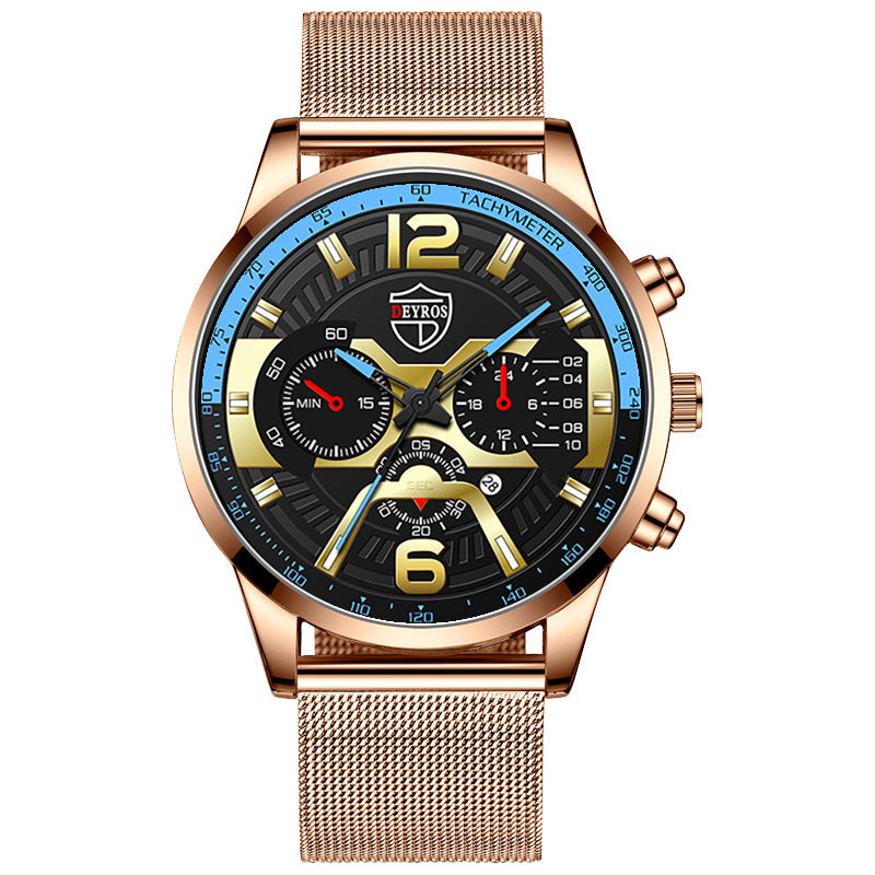 Orologio uomo calendario inox