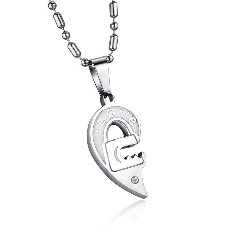 Collana coppia chiave puzzle