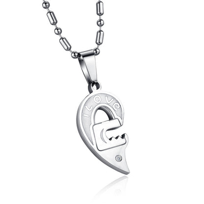 Collana coppia chiave puzzle