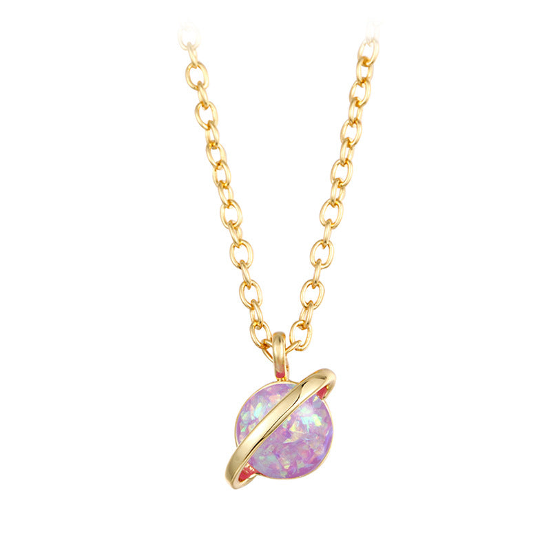 Collana opale pendente pianeta