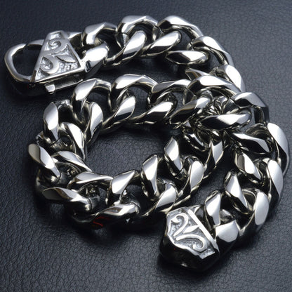 Bracciale punk rock titanio acciaio