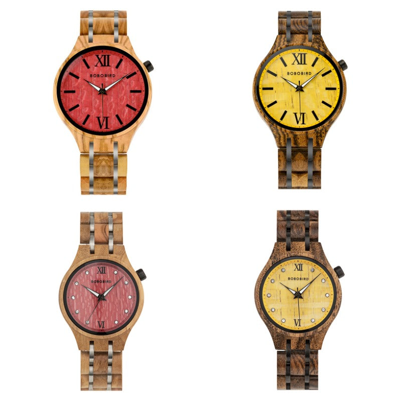 Orologio in legno casual per giovani