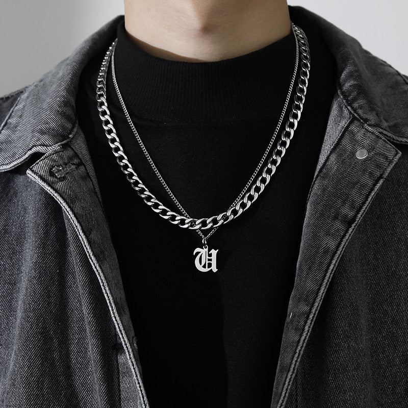 Collana Lettera Titanio