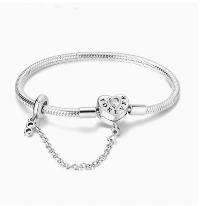 Bracciale intrecciato cuore argento 925