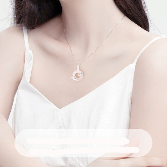 Collana camelia argento sterling