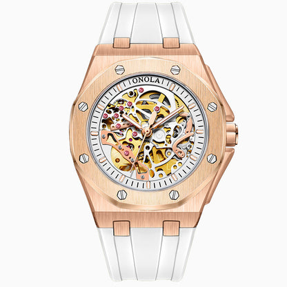 Orologio automatico da uomo con cinturino silicone