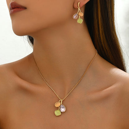 Parure Collana e Orecchini Zirconi