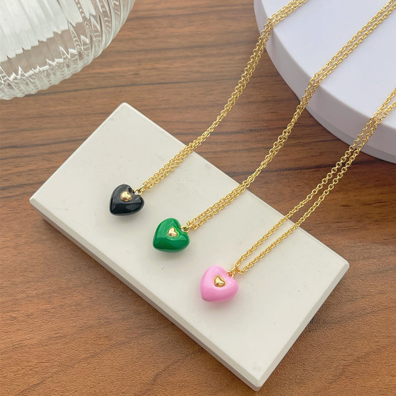 Collana smaltata cuore