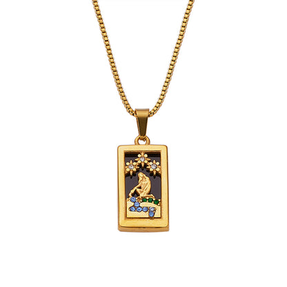 Collana Cuore e Luna Retrò