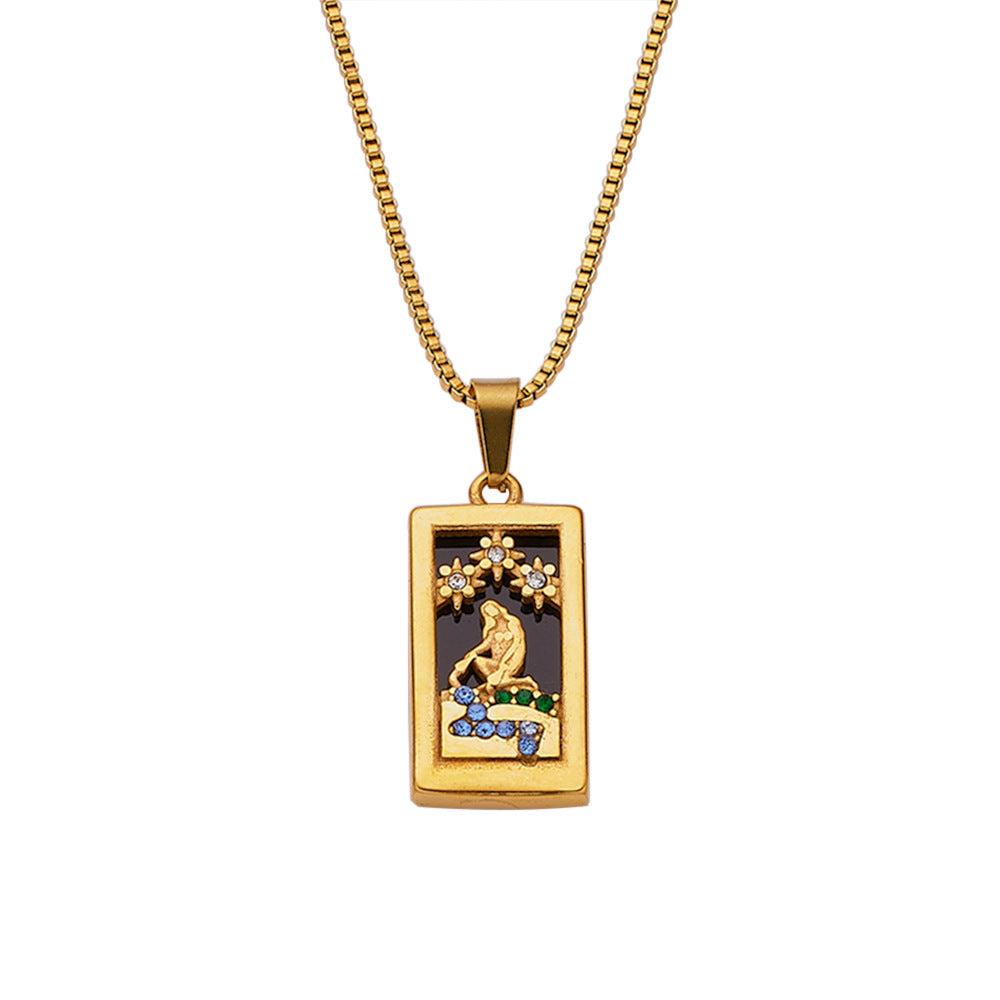 Collana Cuore e Luna Retrò