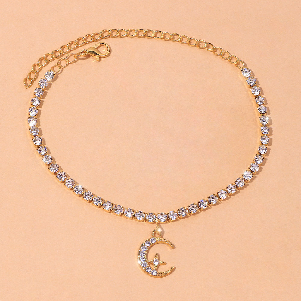 Cavigliera stella e luna classica