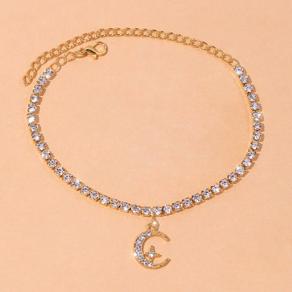 Cavigliera stella e luna classica