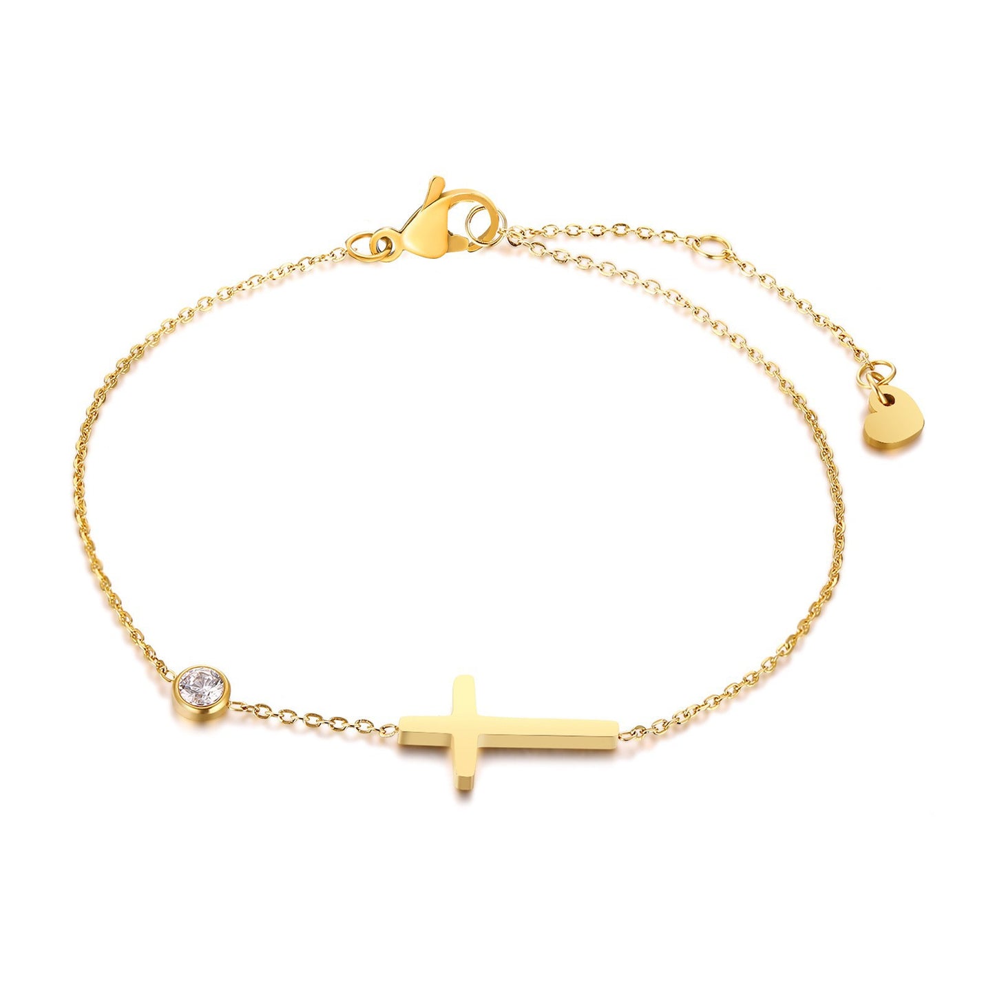 Bracciale croce pietre nascita