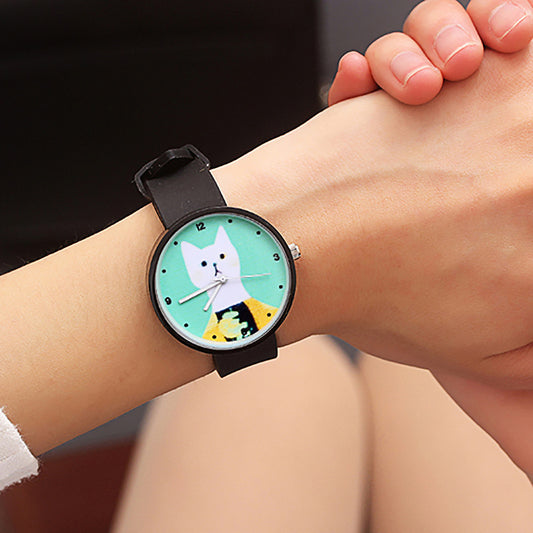 Orologio gatto bianco