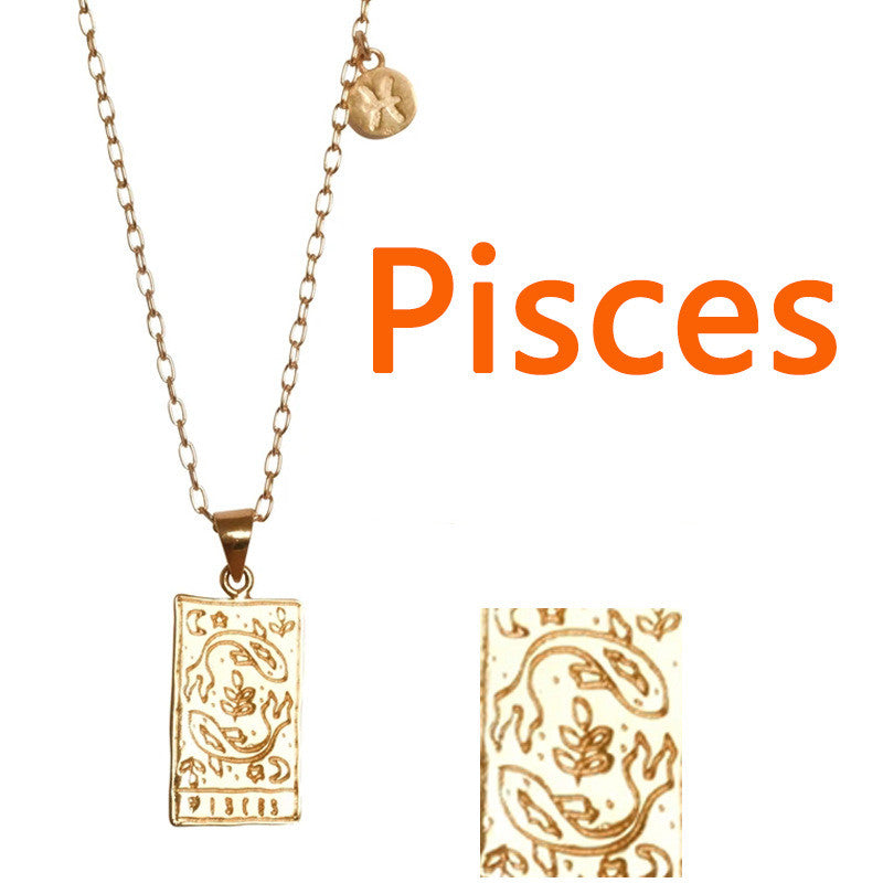 Collana zodiacale con targhetta