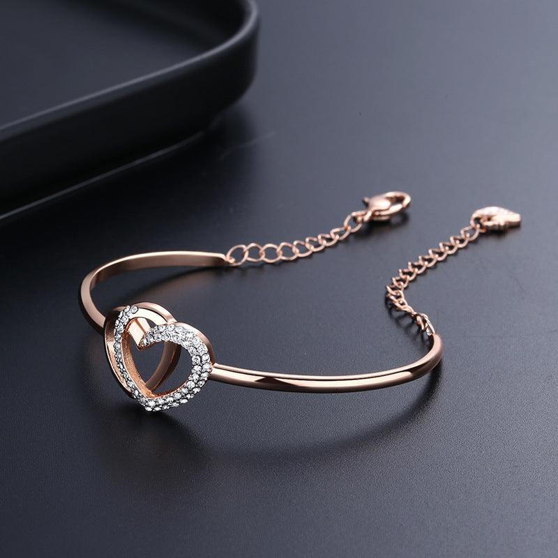Collana Doppio Cuore Diamanti
