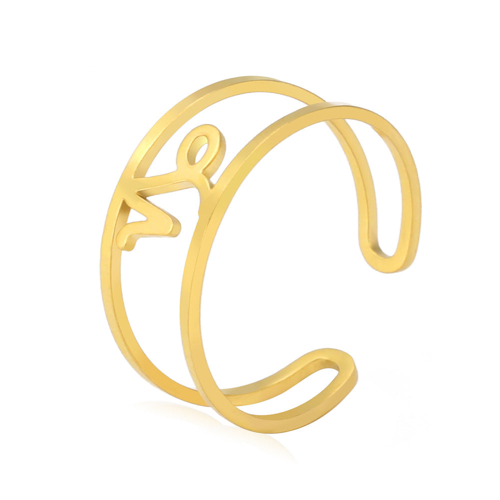 Anello segni zodiacali titanio