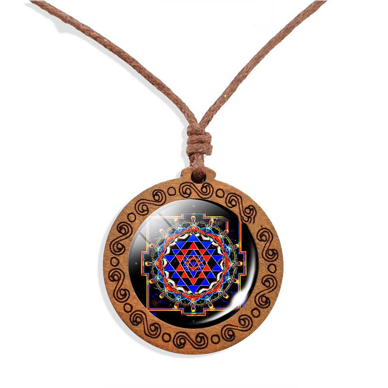 Collana Mandala Legno