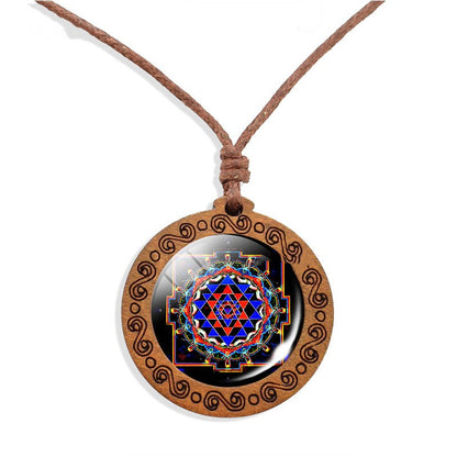 Collana Mandala Legno
