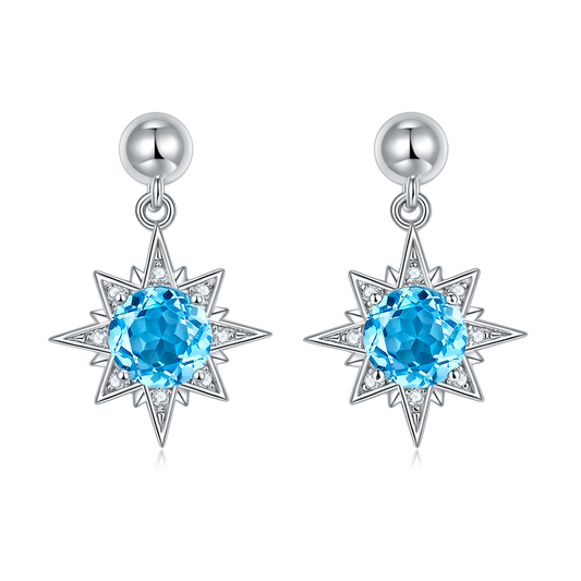 Orecchini Stella Cristallo Blu